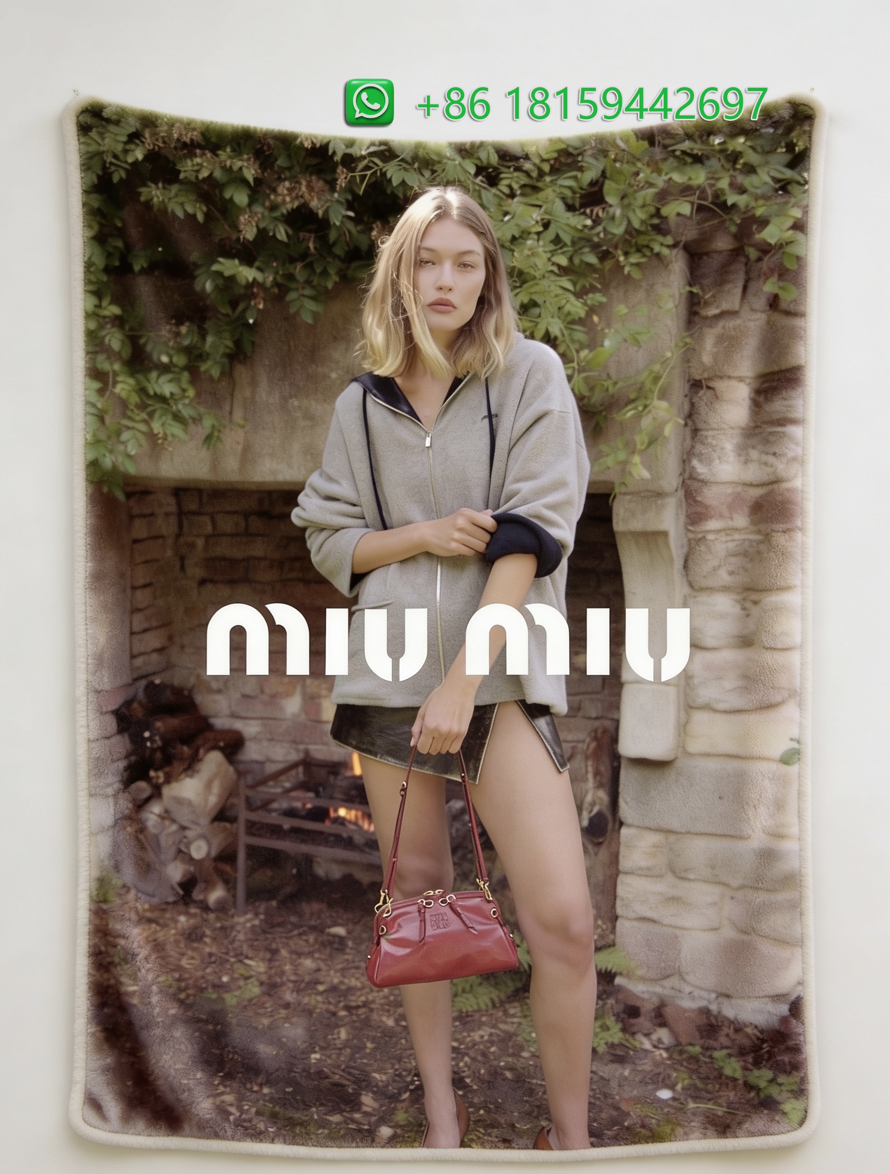 Miumiu Throw Blankets